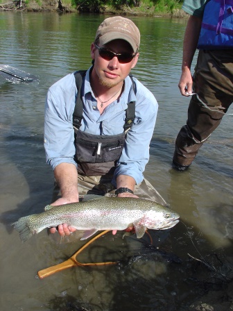 Good sized rainbow trout can be caught on the Aniak River, due in part to the catch and release only regulations that have been in place since 1997.